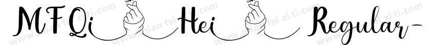MF QiHei Regular字体转换
